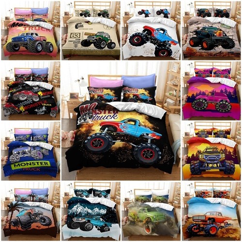 Monster truck duvet quilt - monster,