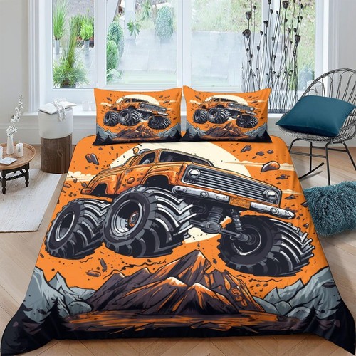 Monster truck quilt cover - truck,