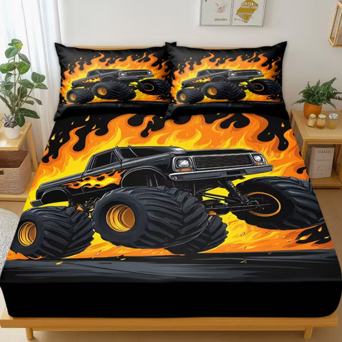 Monster truck fitted sheet - fitted,
