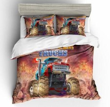 3D Monster Truck Quilt Cover