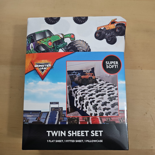 Monster jam twin bed - monster, sheet