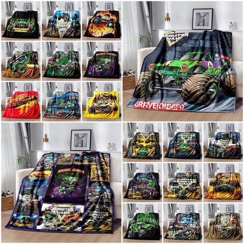 Monster jam trucks - trucks, fleece