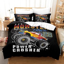 the Monster Trucks Quilt Cover