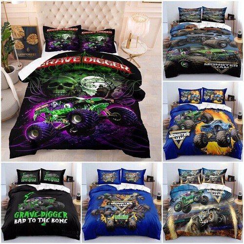 Monster jam truck quilt - monster,