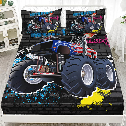 Monster truck fitted sheet - fitted,