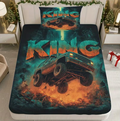 Monster truck fitted sheet - truck,